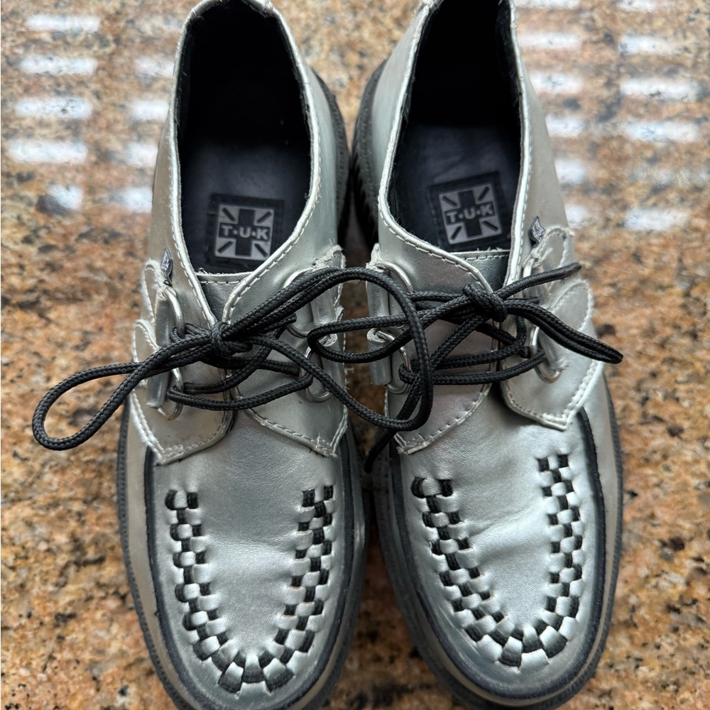 T.U.K Silver Leather Creeper